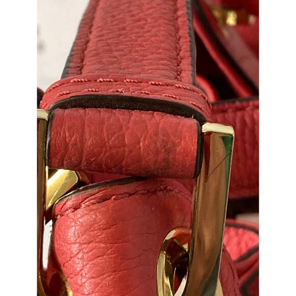 MICHAEL KORS, LARGE PINK PEBBLED LEATHER HANDBAG WITH TASSEL - Picture 7 of 16